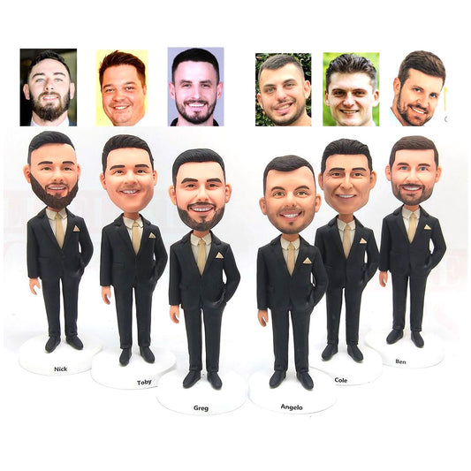 Personalized Groomsmen Gift, Customized Groomsman Bobbleheads