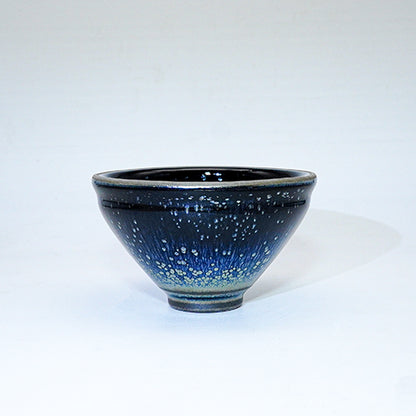 Handmade Starry Skimmer Cup Jianzhan Tea Cup Tenmoku Tea Bowl