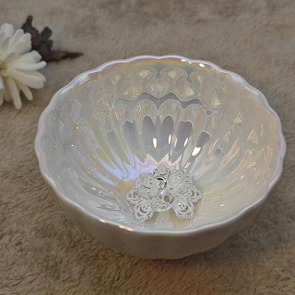 iridescent milky-white shell-like Jianzhan Tenmoku TeaCup Tasting Cup Tea Bowl