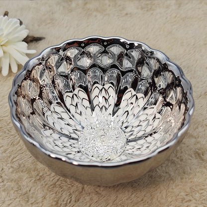 Silvery Inlaid Dragon Jianzhan Tenmoku TeaCup Tasting Cup Tea Bowl