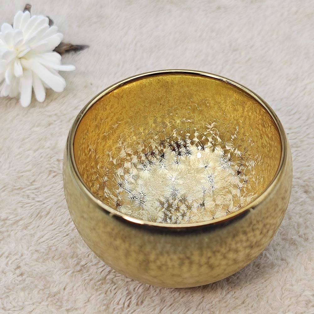 Golden Frosted Jianzhan Tenmoku TeaCup Tasting Cup Tea Bowl