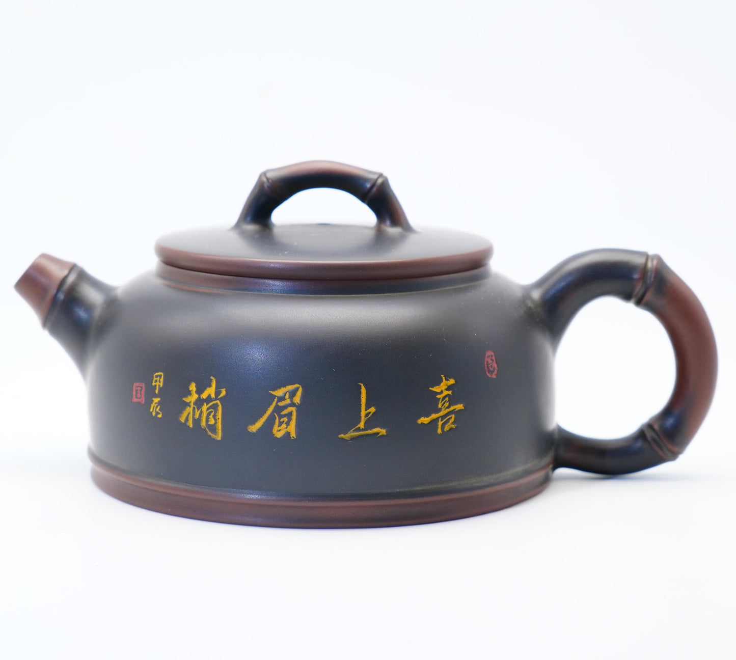 Half Moon Teapot Jianzhan Teapot with Tea Cover Tianmu Teapot Handmade Ceramic Teacup Tea Set Home Gift Auspicious Teapot