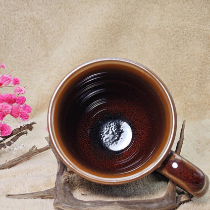 Red Partridge Feather Spots Jianzhan Tenmoku Tea Cup/Silver Blue Hare's Fur Jianzhan Tenmoku Tea Cup