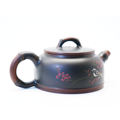 Half Moon Teapot Jianzhan Teapot with Tea Cover Tianmu Teapot Handmade Ceramic Teacup Tea Set Home Gift Auspicious Teapot