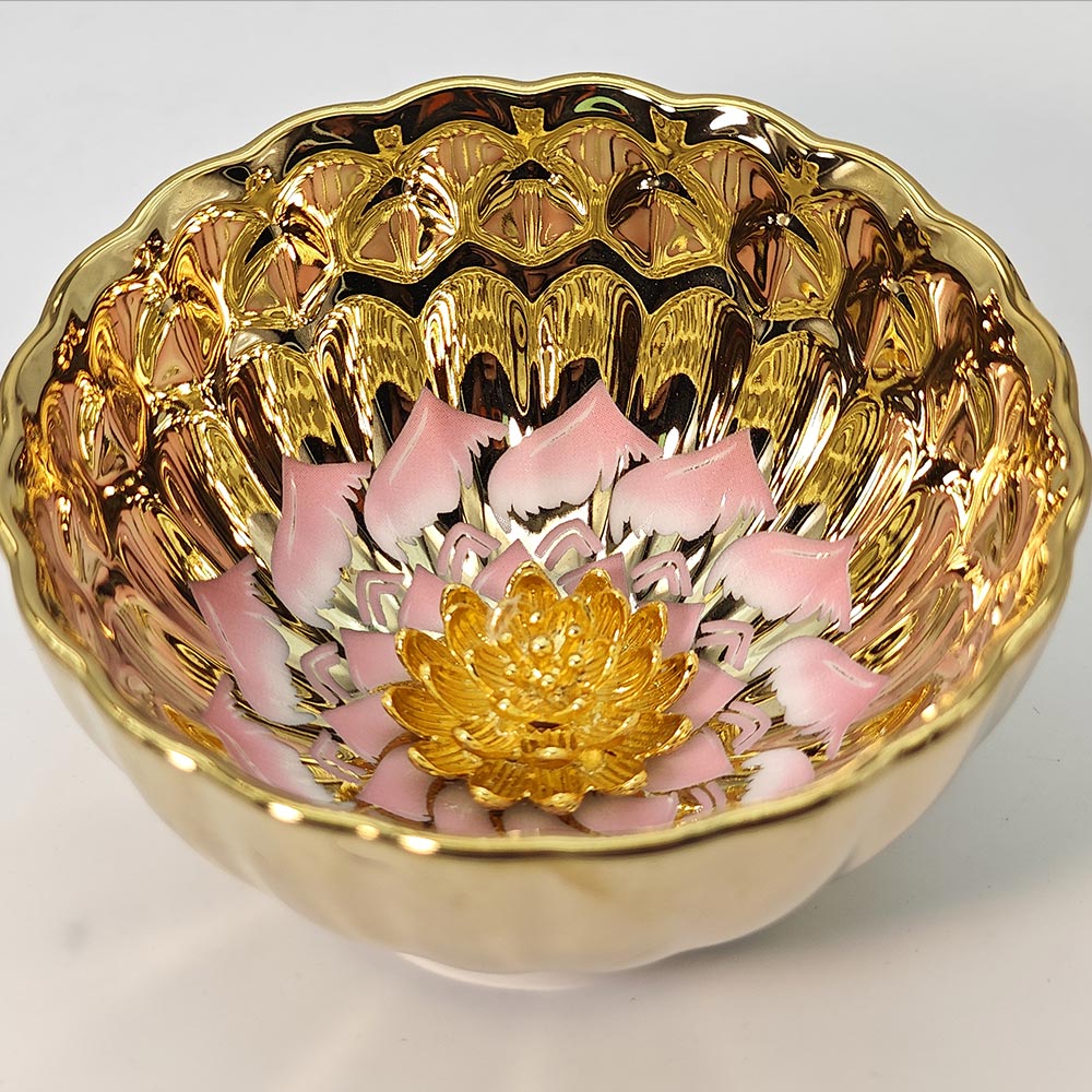 Golden Lotus Flower Jianzhan Tenmoku TeaCup Tasting Cup Tea Bowl