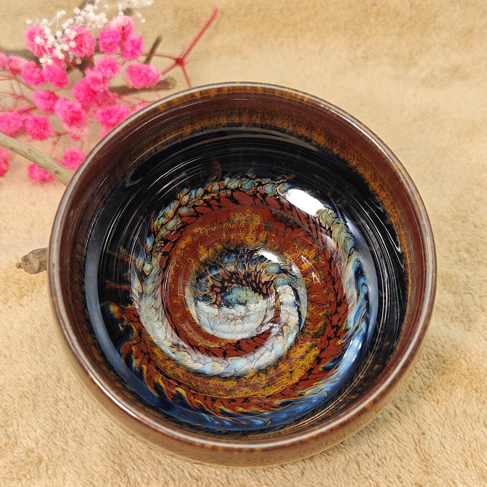 Van Gogh Style Jianzhan Tenmoku TeaCup Tasting Cup Tea Bowl