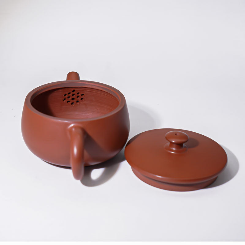 Brick Red Jianzhan Tenmoku Teapot Tasting Cup Ceramics Teapot, Handmade unique, bottom number 340